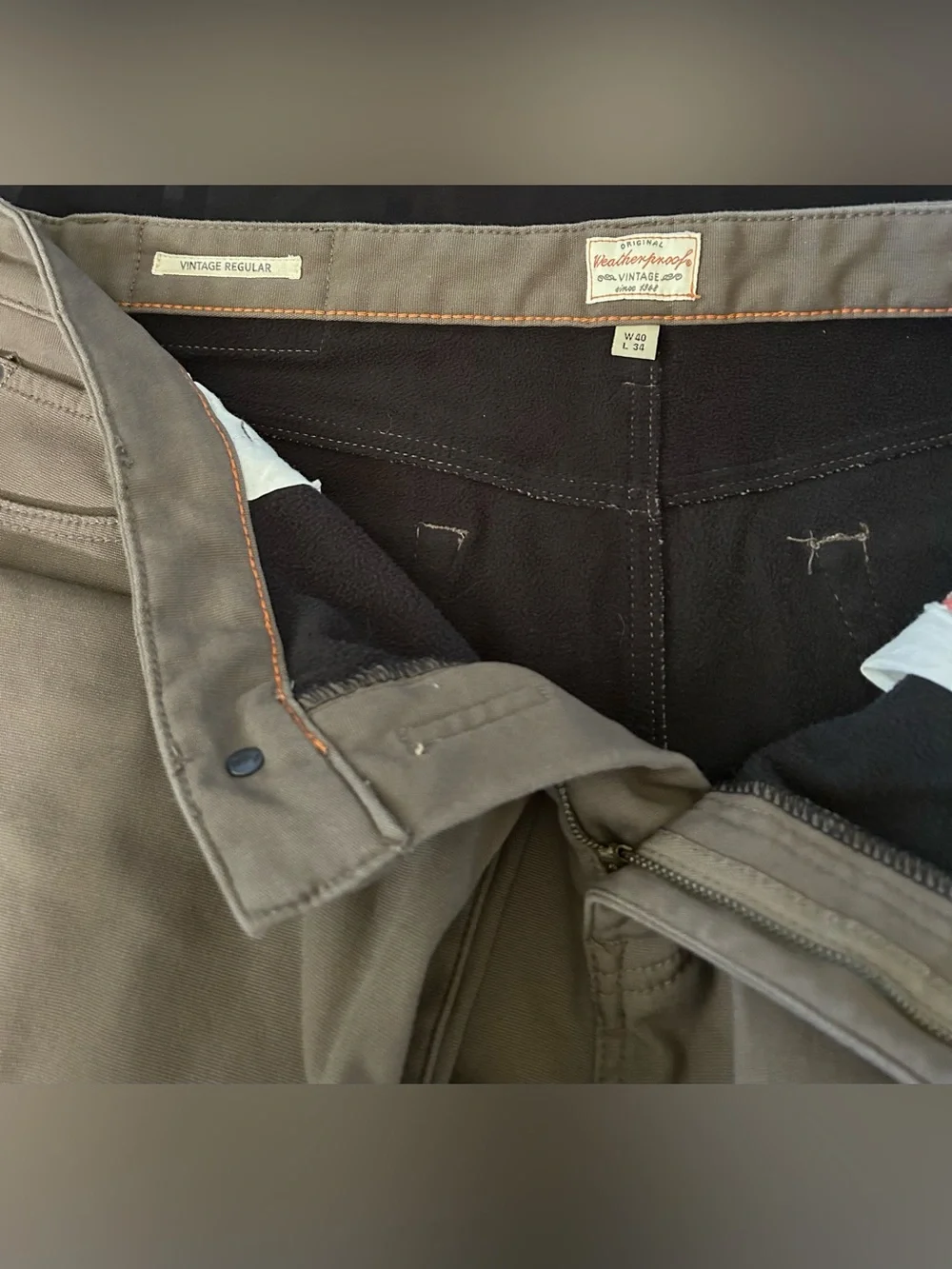 Mens Weatherproof Vintage regular fit heavy Utility Pants Sz 40x34